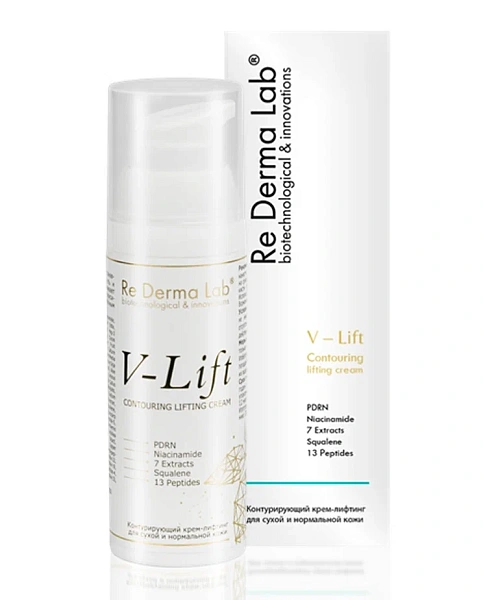 Re Derma Lab V-lift Контурирующий крем-лифтинг для сухой и нормальной кожи с усиленной формулой DNA&PDRN 50 мл